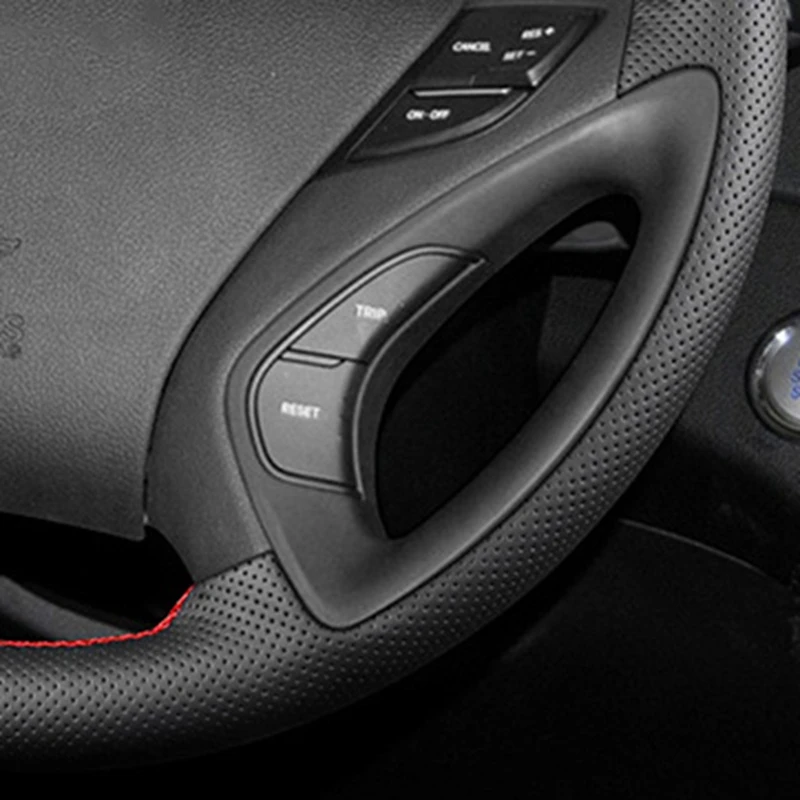 Hand Sewing Anti-Slip Leather Car Steering Wheel Braid Cover For Hyundai Sonata 8 2011 2012 2013 2014 Auto Interior Accessories
