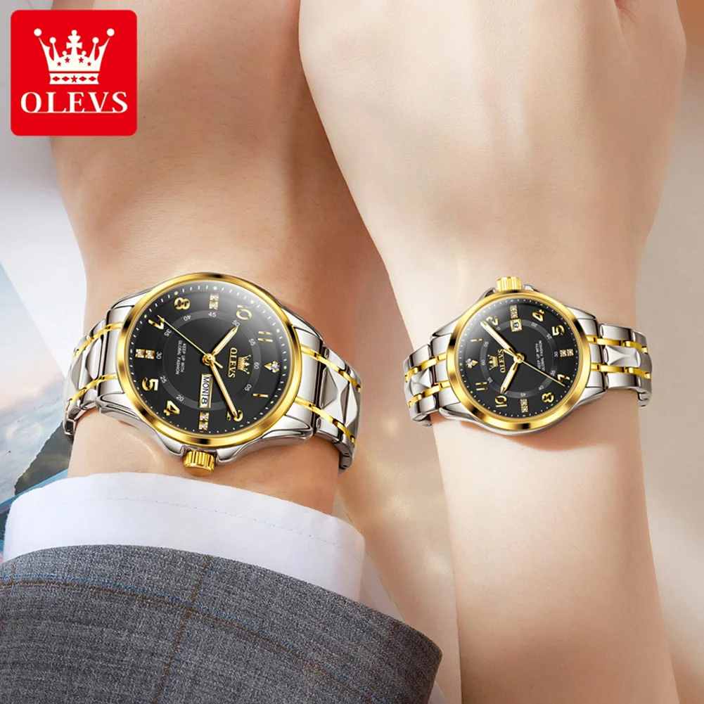 OLEVS Brand Watch Couple's Simple Watch Waterproof Quartz Men's Watch Women's Watch 2910