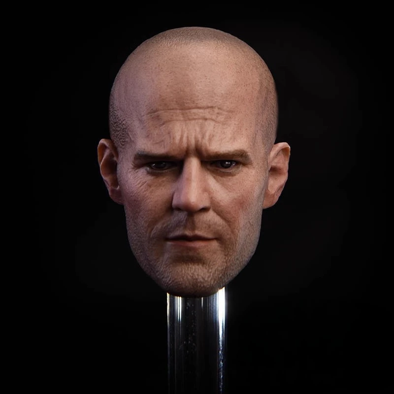 JXTOYS 1/6 Scale Male Soldier Head Carving Bald Head Sculpt Tough Gay Model Fit 12 inch Soldier Action Figure Body In Stock