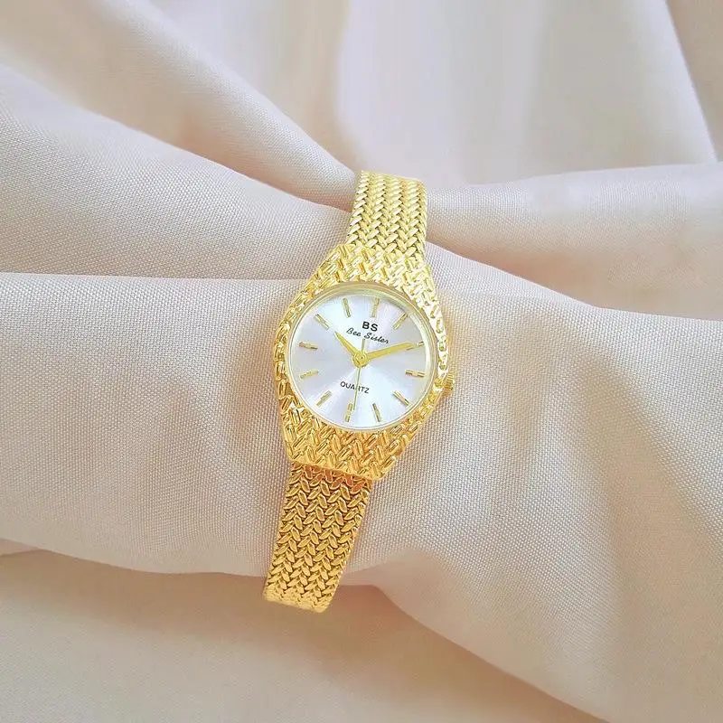 Klassische Frauen Gold Top Marke Luxus Dame Kleid Business-Mode Lässig Wasserdichte Uhren Quarz Armbanduhr