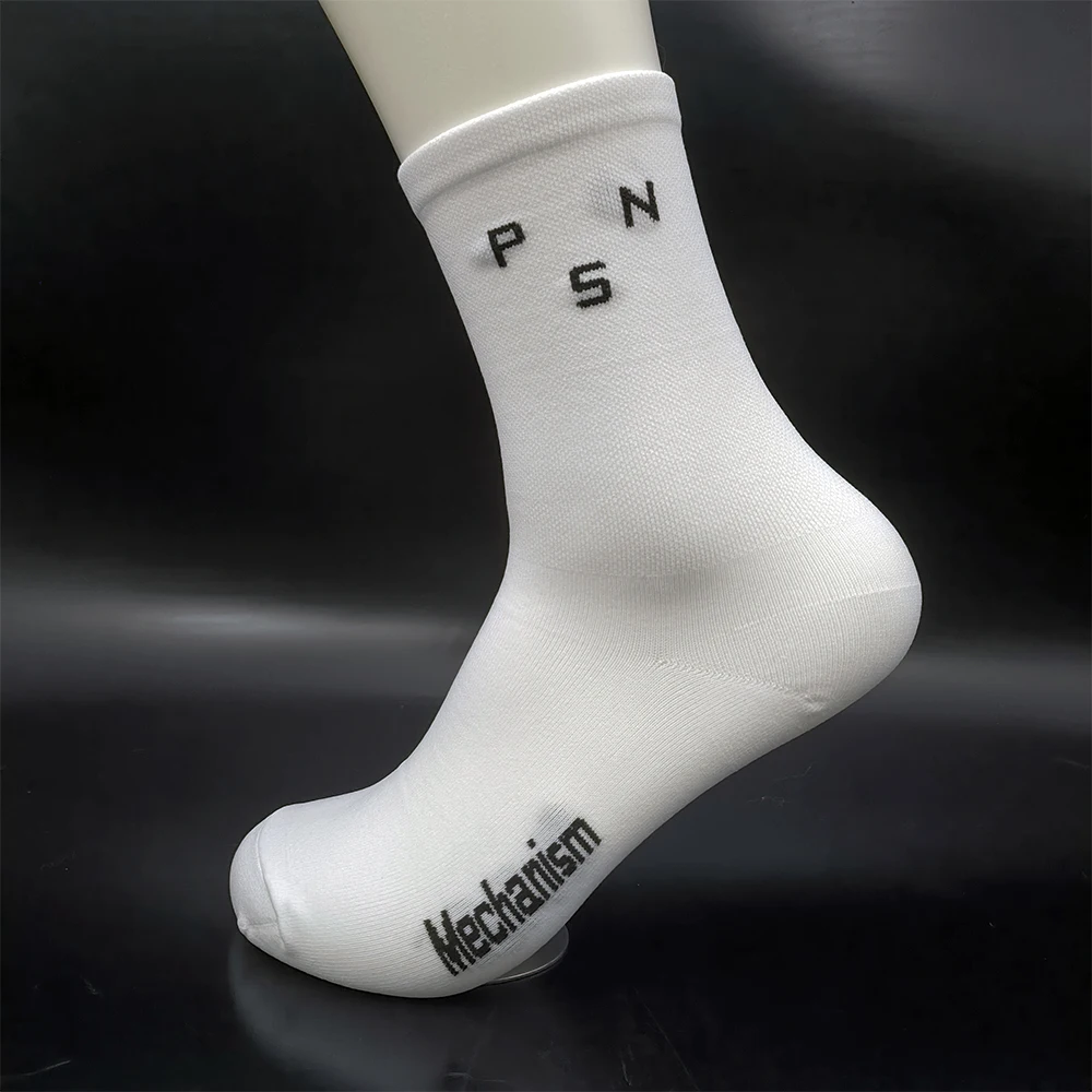 1 pair of PNS letter unisex trendy professional cycling sports socks