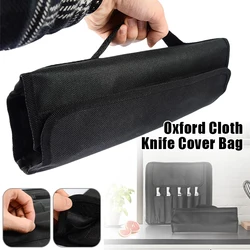 Chef Knife Bag Portable Multifunctional Black Knife Roll Bag Carry Case Kitchen Cooking Cutter Durable Waterproof Storage Pocket