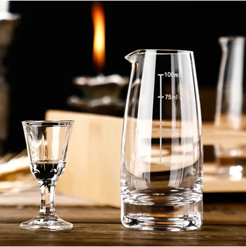 

100ml Red Wine Decanter Transparent Baijiu Dispenser with Scale Classic Wine Pot 415ml Food Container Kitchen Storage Bottles