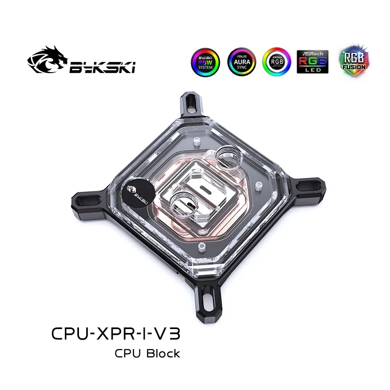 Bykski CPU Blok Gebruik voor INTEL LGA115X 1200 1700 2011/AMD Ryzen 3/5/7 X470 X570 Waterkoeler Radiator CPU-XPR-I/M-V3