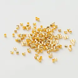 100Pcs/Lot 1.5/2/2.5mm Barrel End Crimp Stopper Beads Mini Spacer Beads For DIY Jewelry Bracelet High Quality Accessories