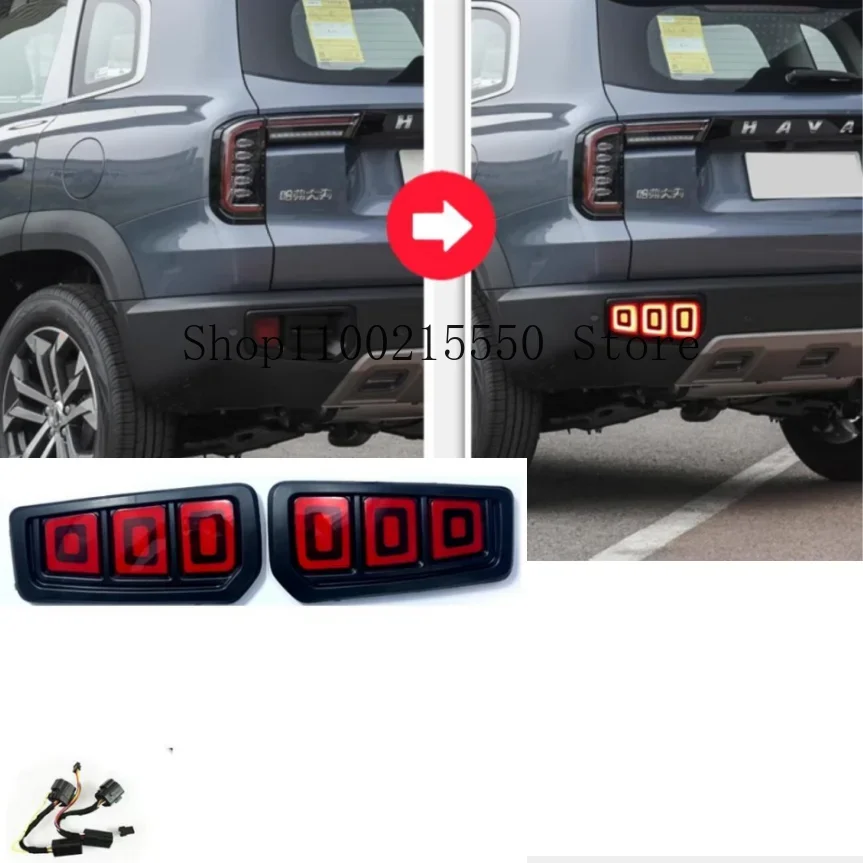 

Rear Bumper Reflector Rear Lamp For HAVAL DARGO 2021 2022 Car LED Fog Bumper Brake Light Dynamic Signal Brake Tail Light