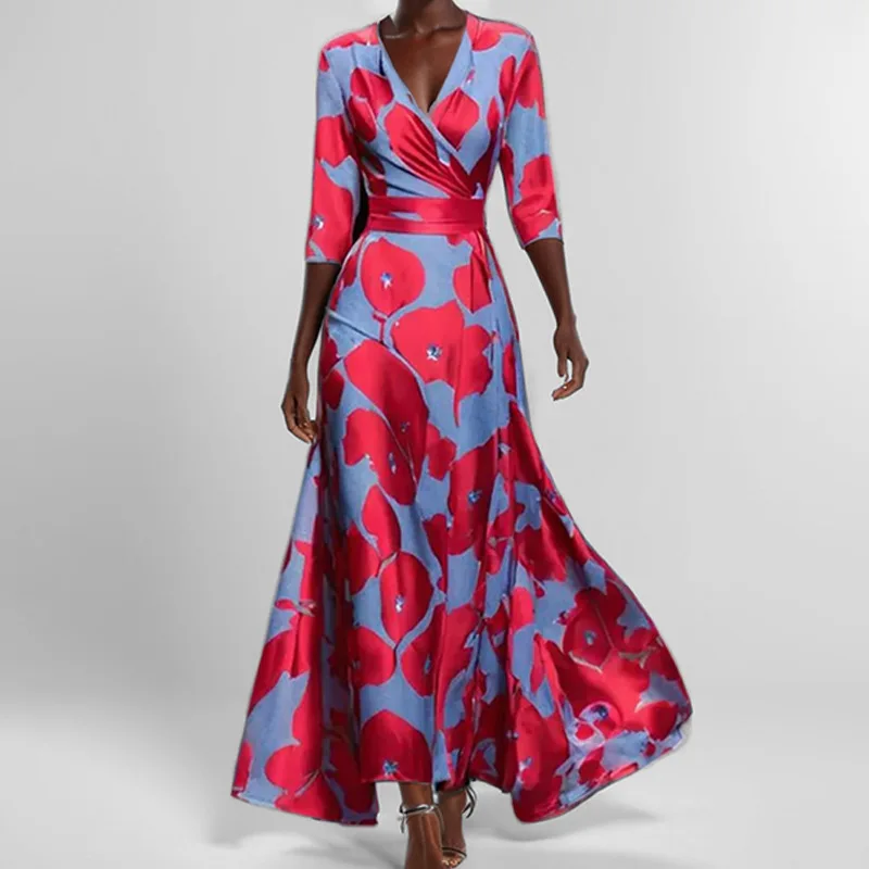 

2025 Cross-Border Fashionable Solid Color Women's Dress Trendy Floral Middle Waist Fragrant French Style Dress For All Seasons