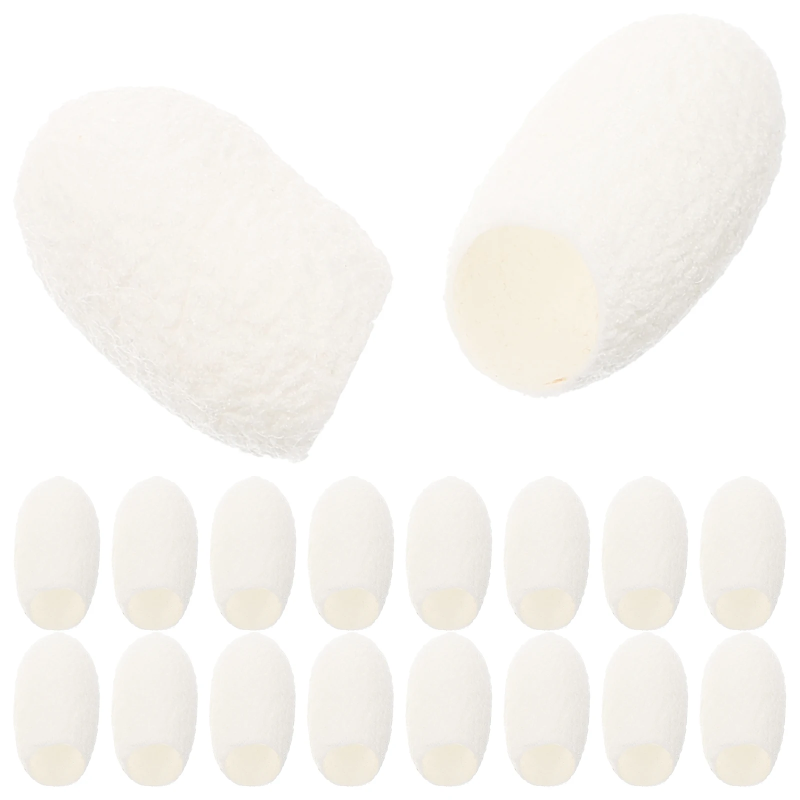 

60Pcs Washing Face Silkworm Balls Natural Facial Scrubber Mild Exfoliating Cleansing Ball for Daily Skin Routine