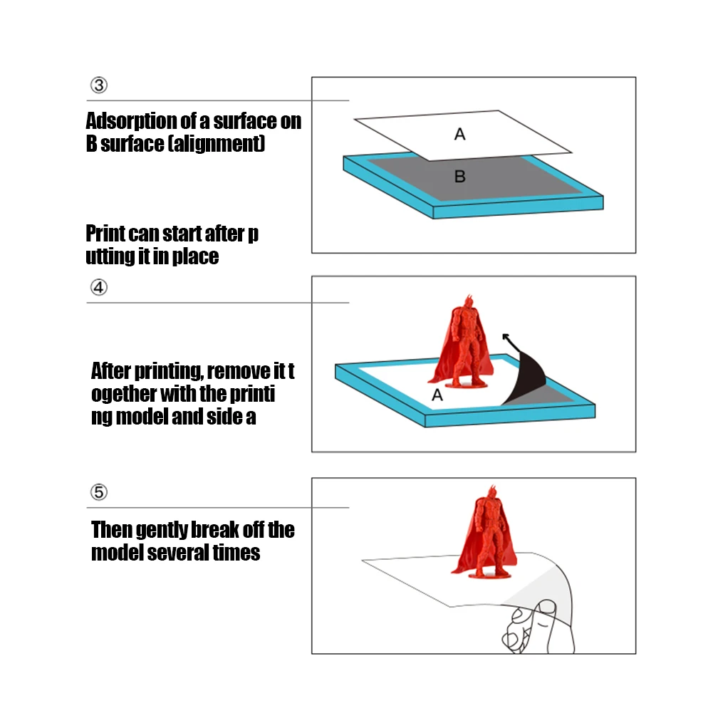 Flexible Removable Magnetic Build Plate Square Build Plate Tape Surface Heatbed Sticker for Creality Ender 3 Ender 3 Pro CR-20
