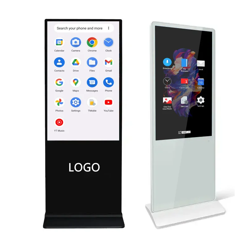 Großhandel kundenspezifische Größe vertikaler Innenbodenständer Android Touch Totem Windows Interaktive digitale Beschilderung für Display