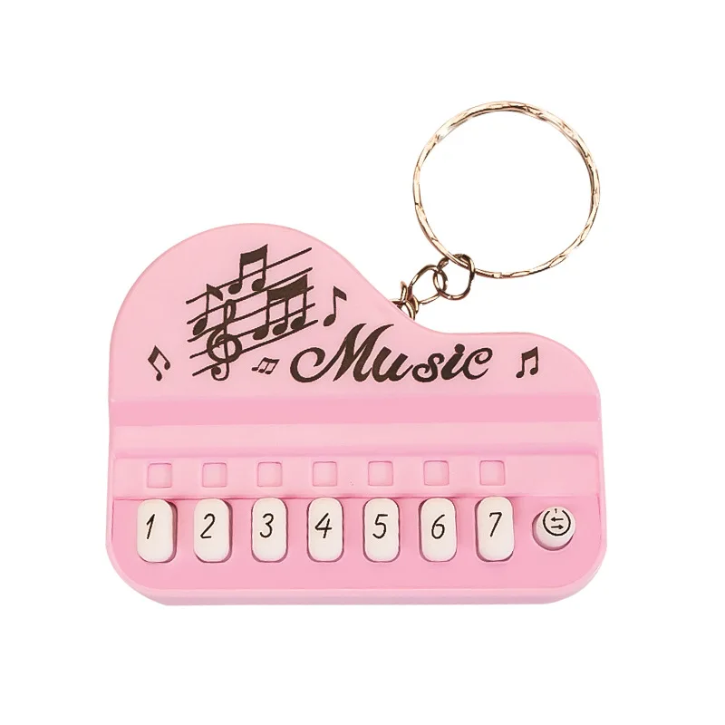 Mini Electronic Piano Keychain Pendant Luminou Music Toy Small Gift Piano Player Music Master Kids Electronic Piano Game Machine