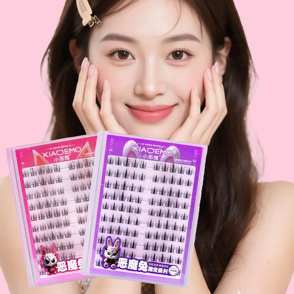 Self-adhesive False Eyelashes DIY Individual Natural Eyelashes Women Eye Eyelash Glue Makeup Fake Extension Tool Free X1P8