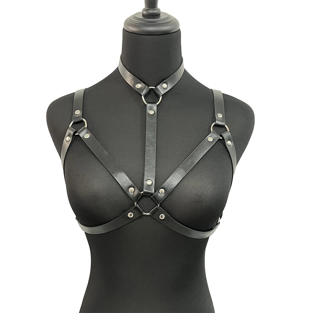 

Sexy Women's Underwear Chest Body Harness Bondage Bra Suspenders Leather Lingerie Fetish Punk Gothic Garter Harness Belt Corset