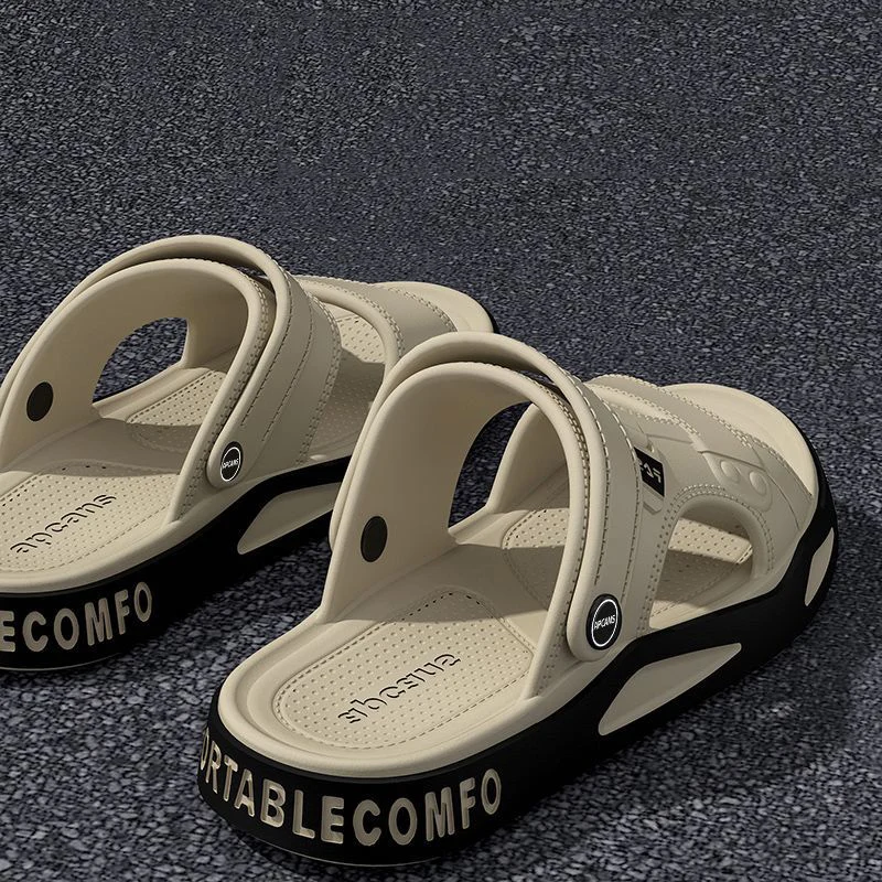 Men's Slippers Summer Outdoor Couple's Beach Sandals EVA Soft Thick-soled Indoor Home Slides Fashion Non-Slip Bathroom Slippers image 3