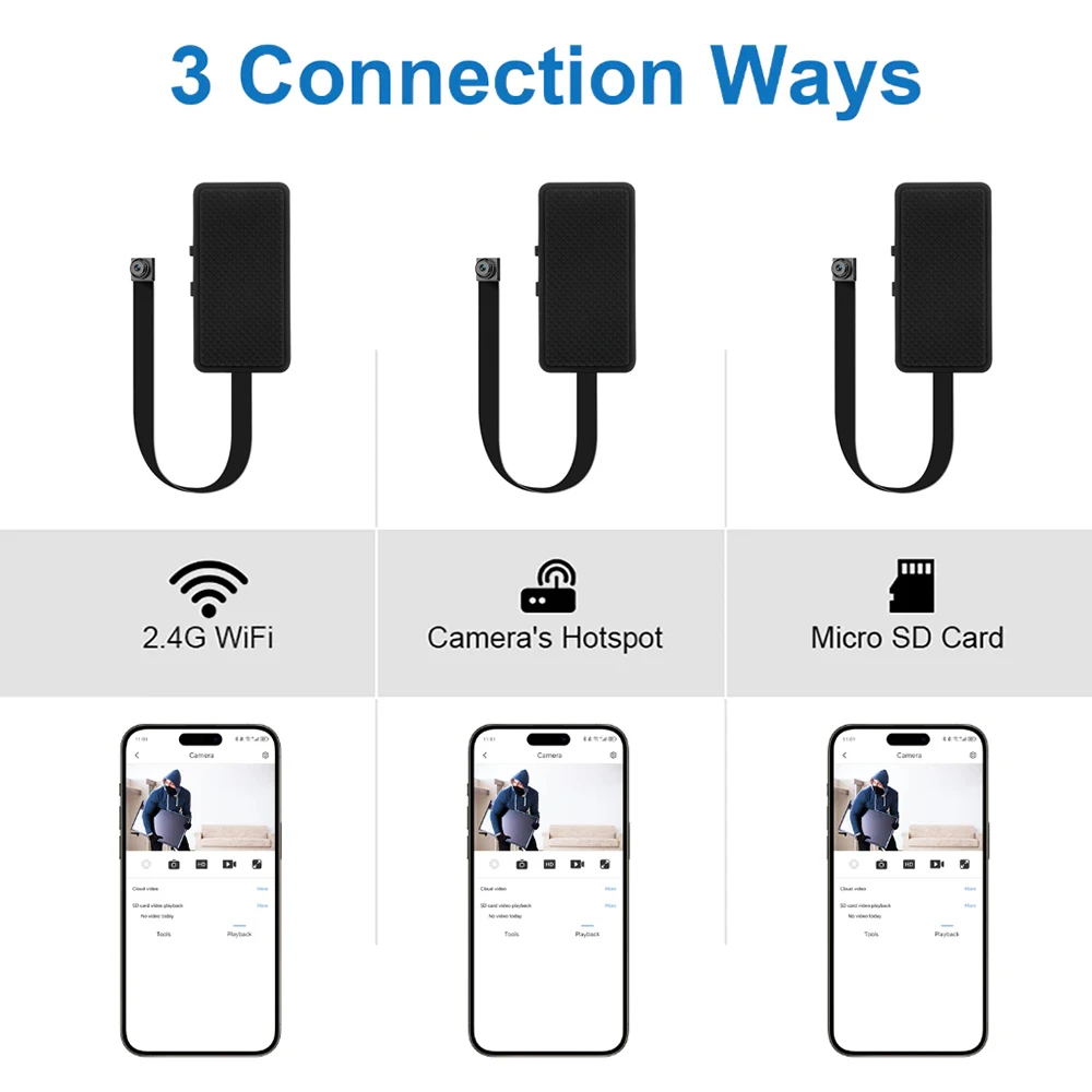 HD 1080P Mini Camera DIY Portable Wireless Module Video Recorder P2P WiFi Camera Home Security Small Camcorder Remote View view 6