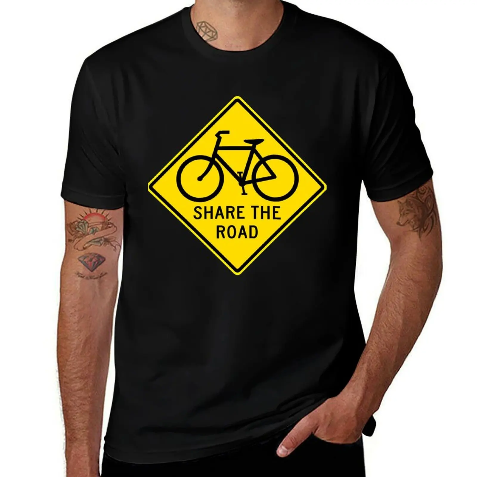 Share the Road T-Shirt Running Gym Short Sleeve Sports Tee T-Shirt