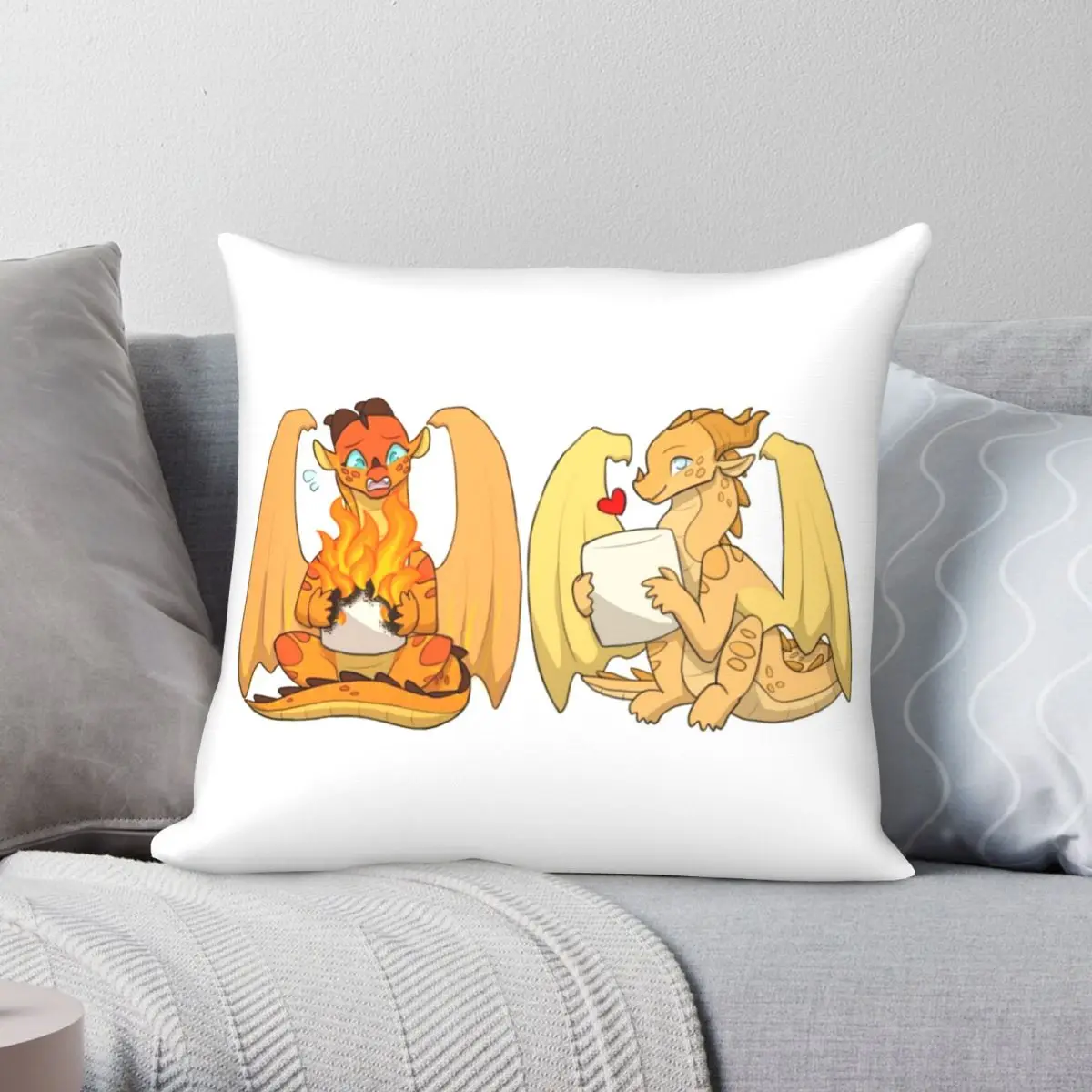 

Wings of Fire Peril And Sky Square Pillowcase Polyester Linen Velvet Pattern Zip Decor Throw Pillow Case Home Cushion Case