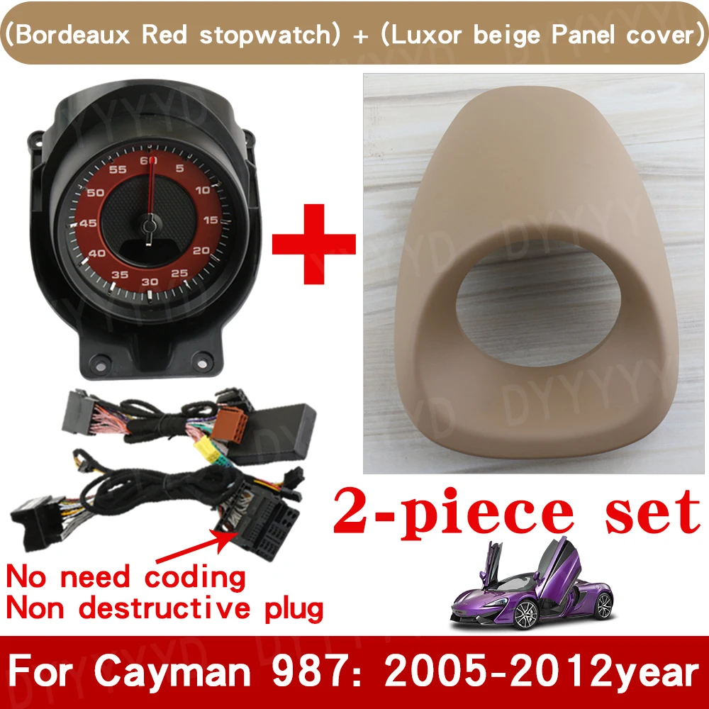 Stopwatch klok instrumentenpaneel sport chrono stopwatch dashboard cover Cayman 987 klok stopwatch voor Porsche Boxster 987 981
