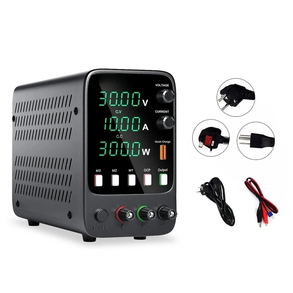 Adjustable 30V 10A DC Power Supply 60V 5A Stabilized Switch LED Lab Bench Power Source For DIY Repair Industrial Equipment