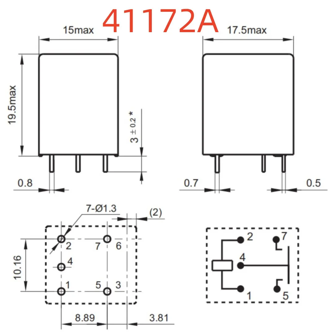 New 4117-U-Z DC12V/24VDC ; 4117-U-S DC9V ; 4117 D-S-1U 12VDC ; (41172A-9V/12V/24V) Relay 5pins