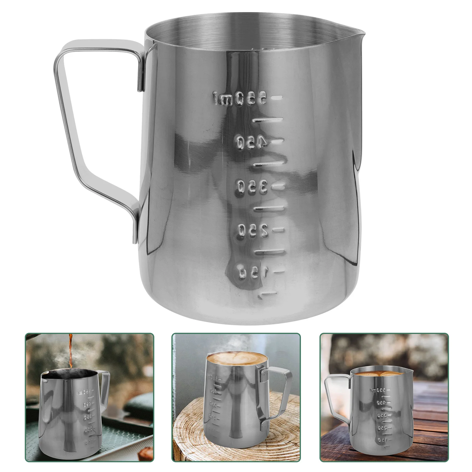 

Stainless Steel Milk Pitcher 500Ml Coffee Frothing Cup For Latte Art Cappuccino Making Kitchen Tool Large Capacity