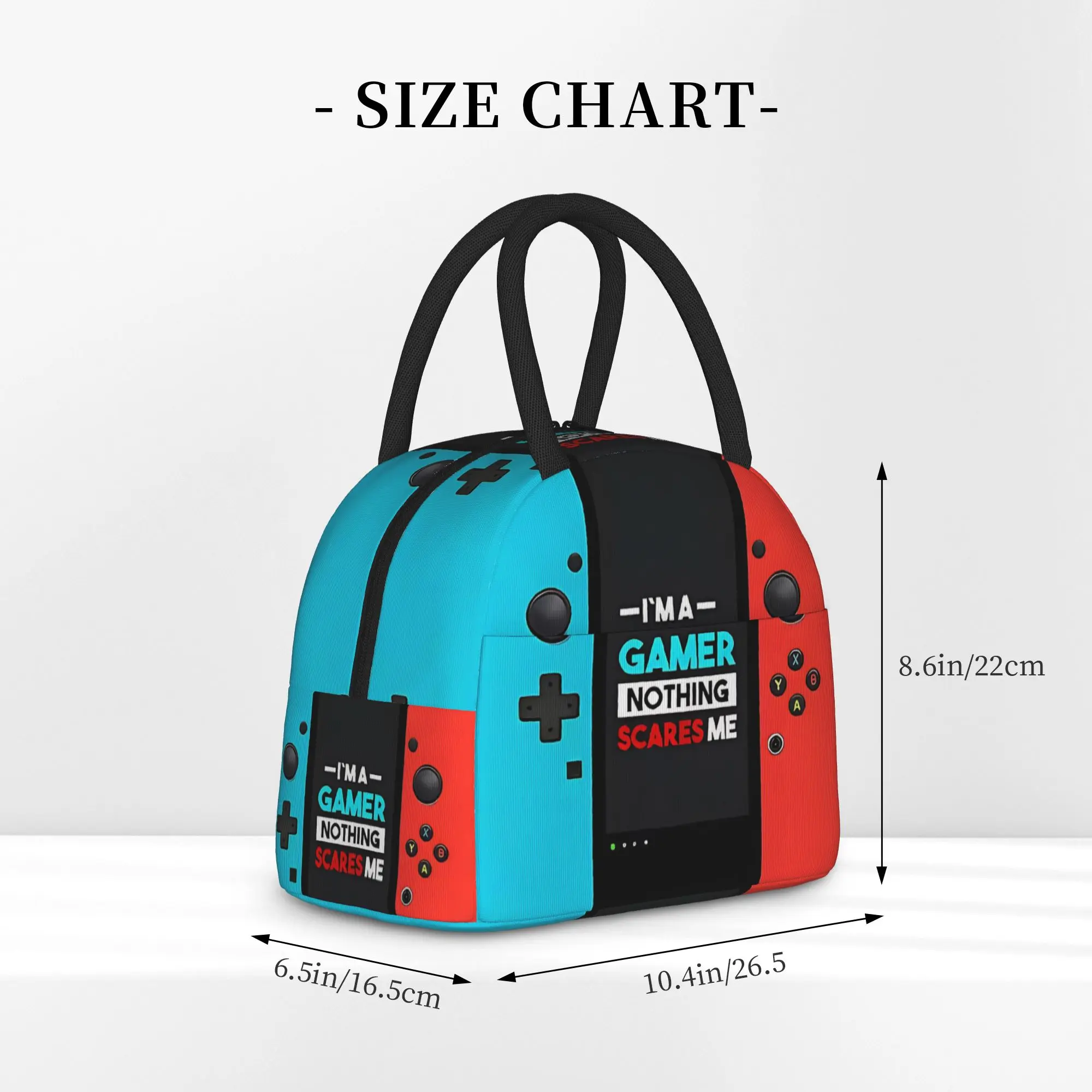 Games Console Handheld Gamer Tote Insulated Lunch Bag Controller Portable Food Bags Leakproof Thermal Cooler Large Capacity Box