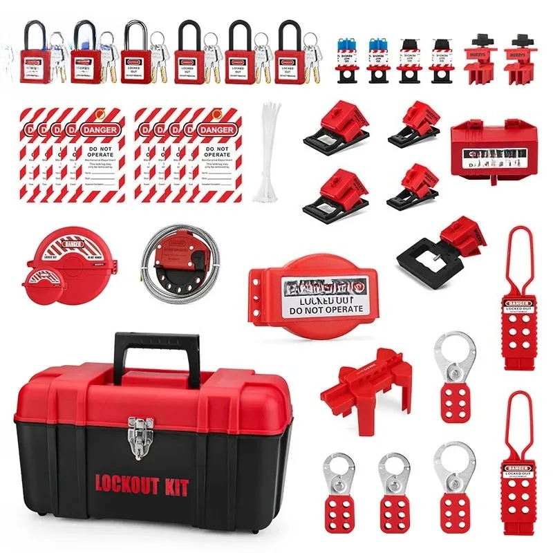 

Portable Combination Lockout Tagout LOTO Kit 41 Pack Toolbox China Factory For Mechanical And Electrical Lockout