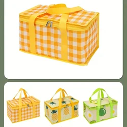 Outdoor large capacity picnic bag camping picnic basket travel picnic portable Bento bag thermal insulation bag