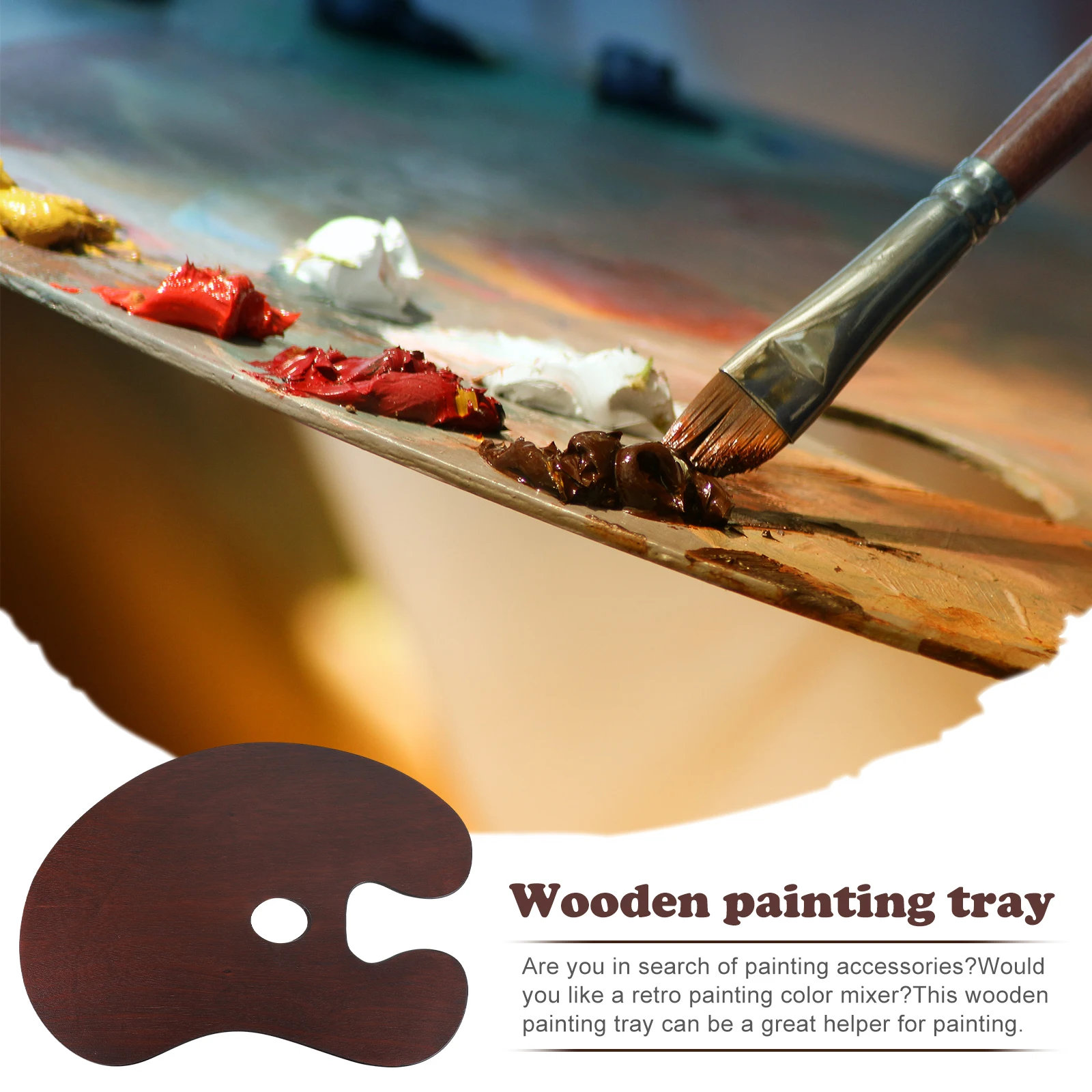 

1pc Color Mixing Tools Color Mixing Board Oil Painting Tray Lightweight Portable Painting Tool Art Accessories