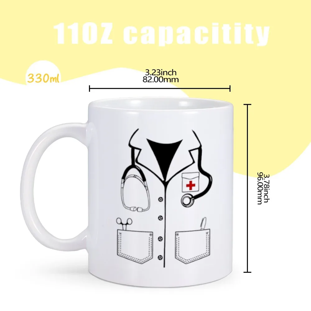 Doctor Coffee Mug Appreciate Water Tea Milk Cup Physician Home Office Drinkware for Doctor Nurse Birthday 11oz Coffee Juice Cup