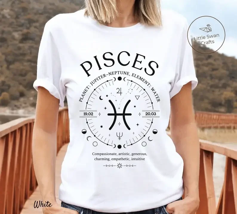 Pisces Shirt, Zodiac Birthday Gift, Astrology T-shirt, Unisex