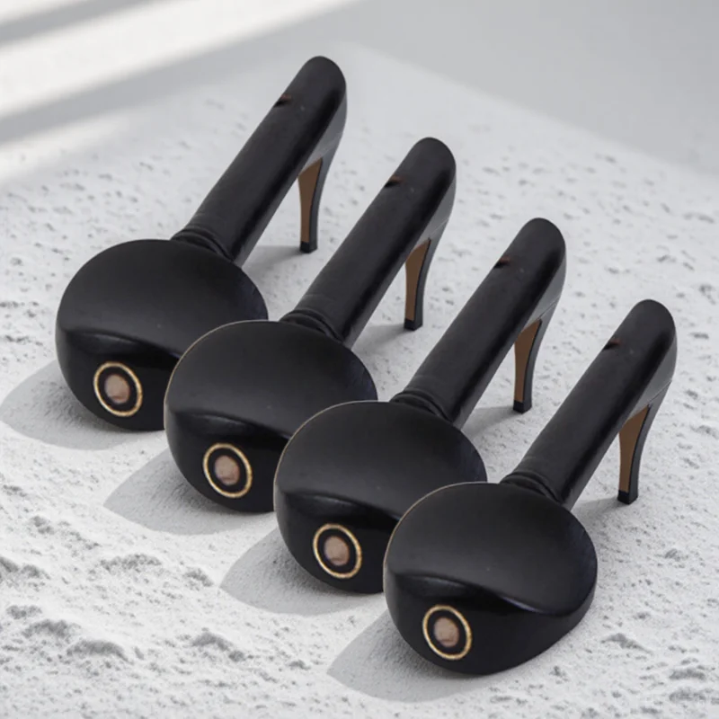 

4 Pcs Violin Fine Tuners Pegs Accessories Professional Stringed Instrument Tuning Black Parts