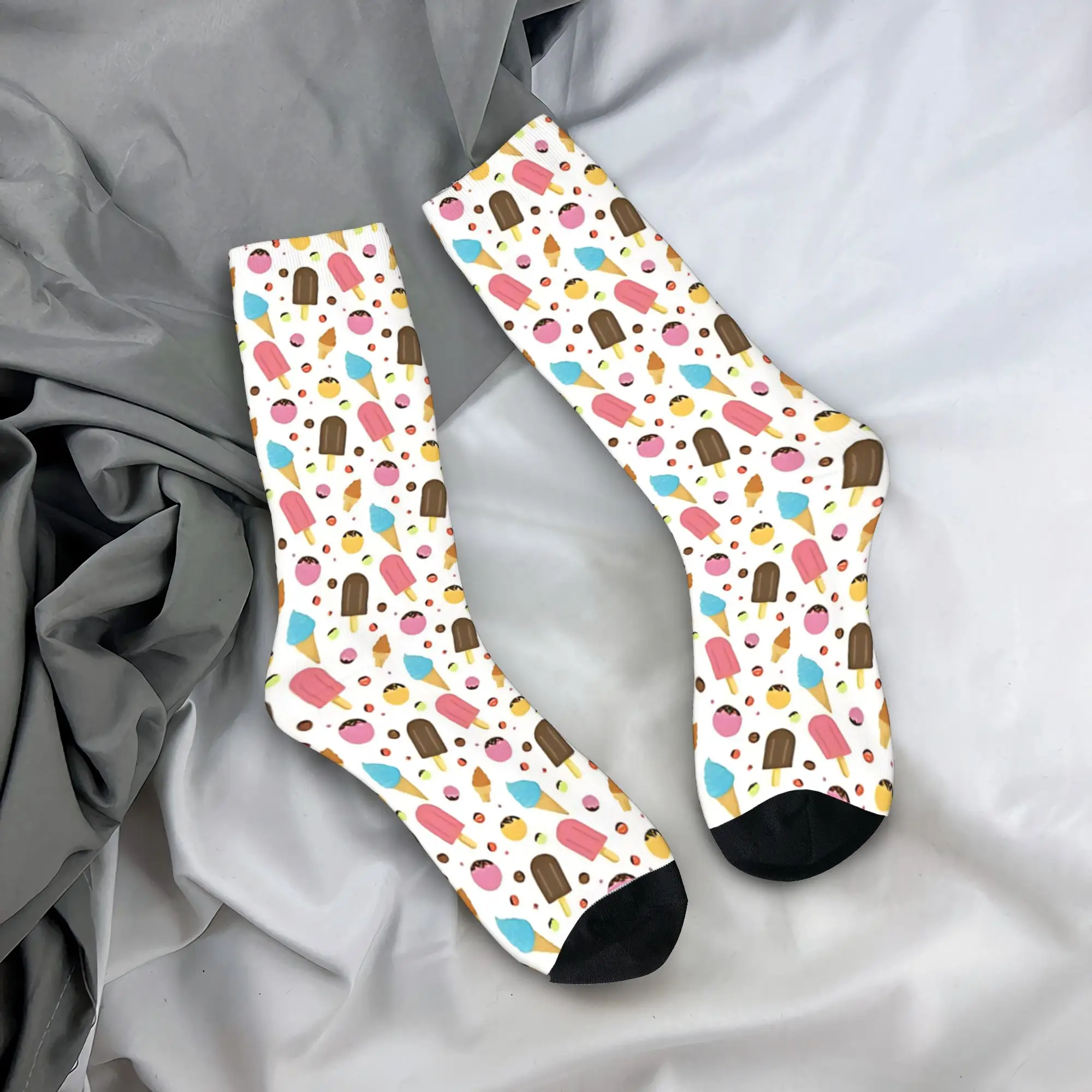

Ice Cream Popsicle Pattern Stockings Custom Elegant Socks Autumn Anti Sweat Socks Couple Outdoor Sports Warm Soft Socks