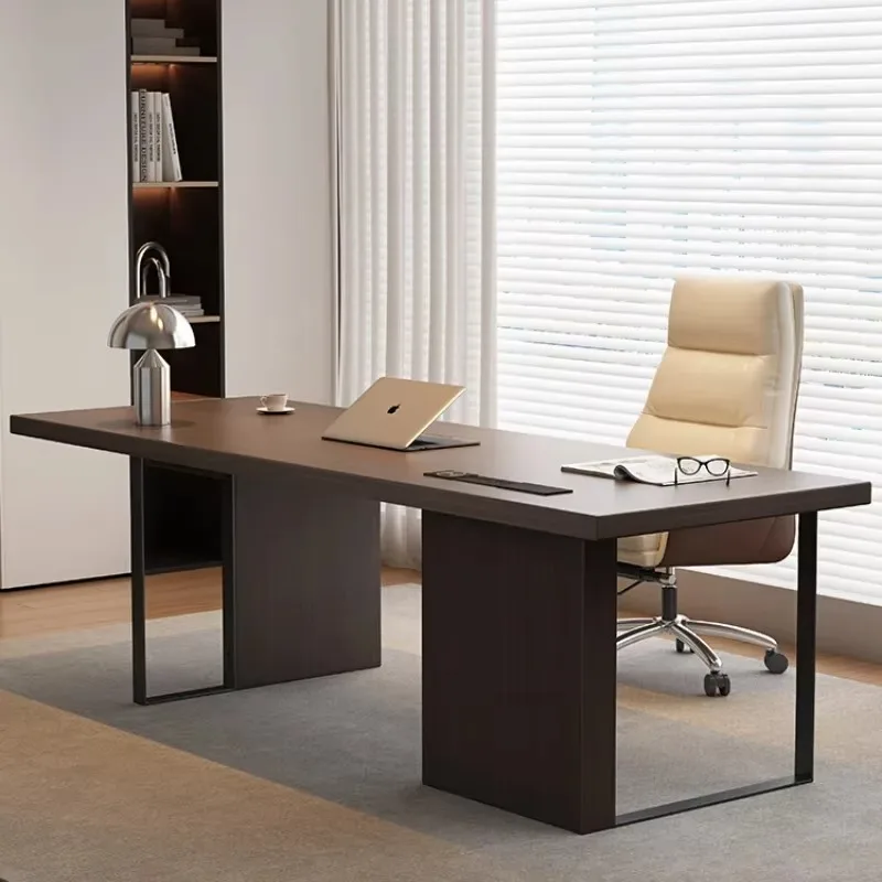 

Large Luxury Aesthetic Office Desk Organizer Wood Wooden Standing Computer Desk Organizer Reception Mesa Escritorio Furniture