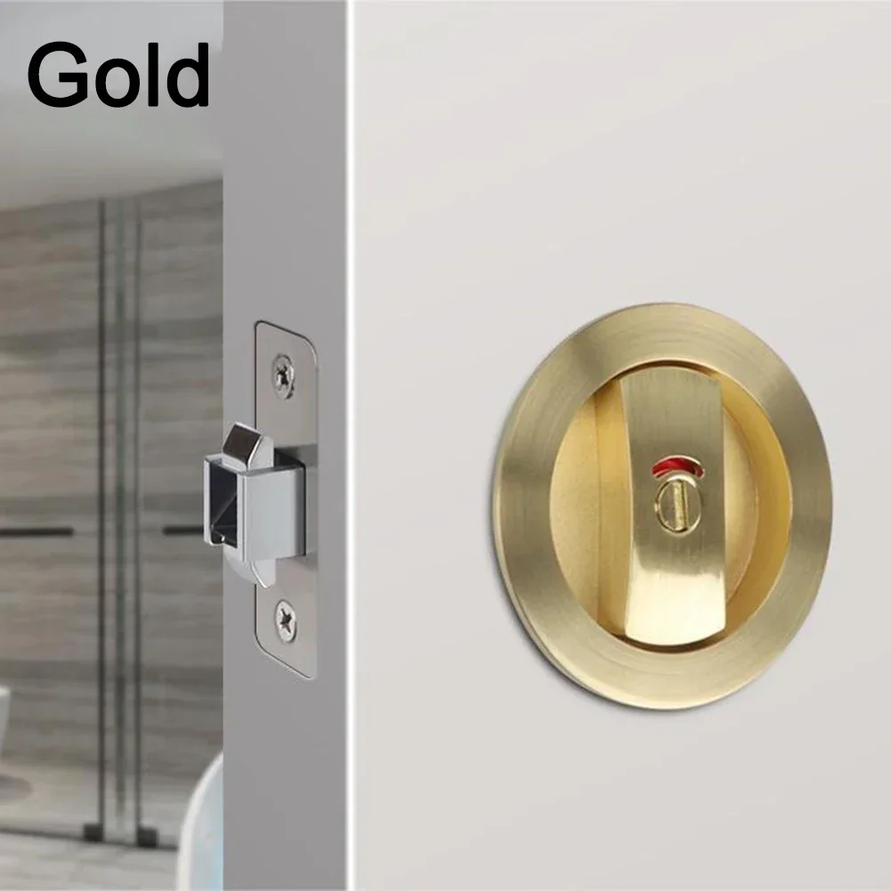 For Moving Door Indication Lock Easy Installation Indication Door Lock Round Double Hook Lock Secure Your Space