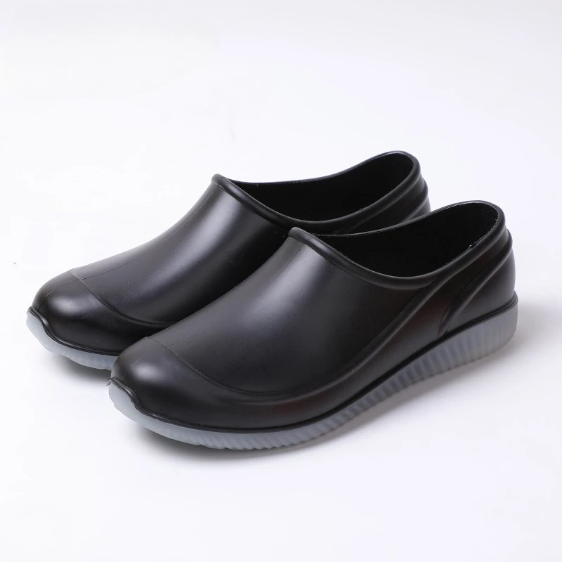 Lover Design Waterproof PVC Loafers Shoes Man Ankle Shoes Rain Boots Rubber Shoes Solid Color Fishing Boot Luminous Rain Boots