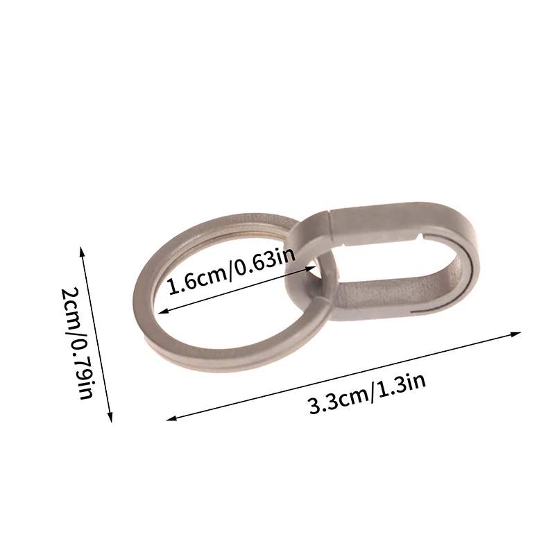 

Titanium Alloy Mini Key Ring Connection Buckle Universal Joint Auxiliary Ring Connection Bayonet Ring Personality Creativity