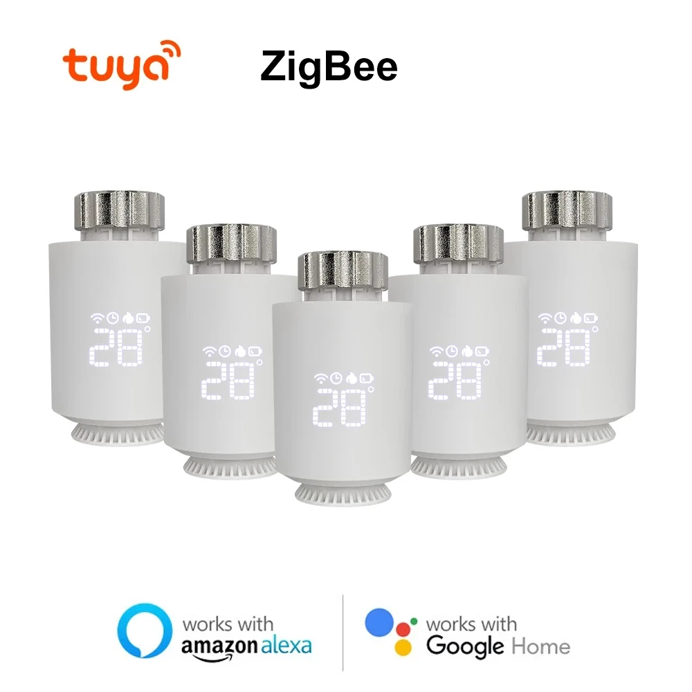 

Tuya ZigBee3.0 Smart WIFI Thermostatic Radiator Valve Actuator Programmable Temperature Controller Support Alexa Google Home