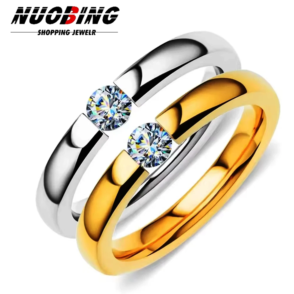 

Luxury Fashion Cubic Zirconia Stone Stackable Rings For Women Romantic Engagement Wedding Ring Valentine's Day Gift