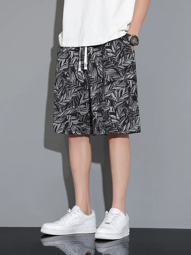 

Ice Silk Men's orts Summer Thin Qui Dry Sports Beach Pants Loose Casual Five-Quarter Length Breathable Comfortable Lightw...