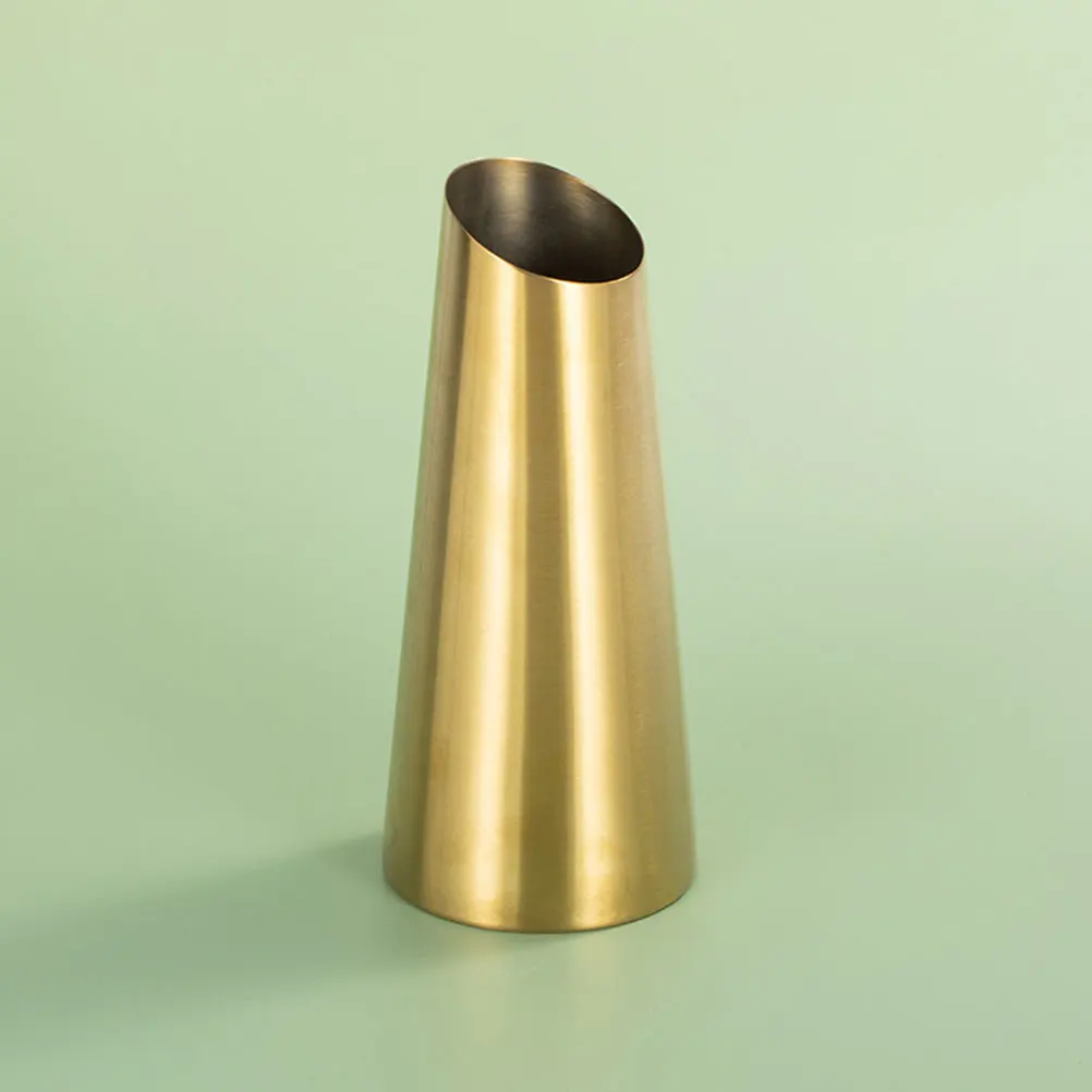 

Stainless Steel Flower Vase Creative Metal Small Vase Decorative Arrangement Container Smooth Surface Perfect Home Office