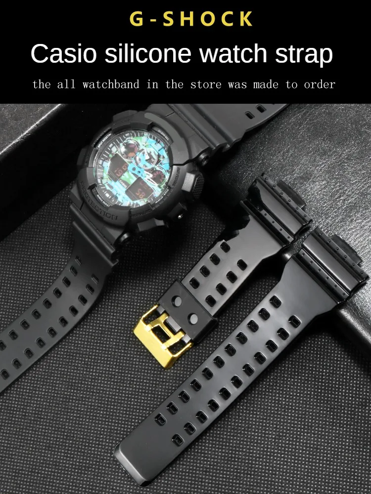 

Suitable for C-a-s-i-o Strap Men's Series Gold GA100/110/GLS/GD120 Silicone Watch Strap