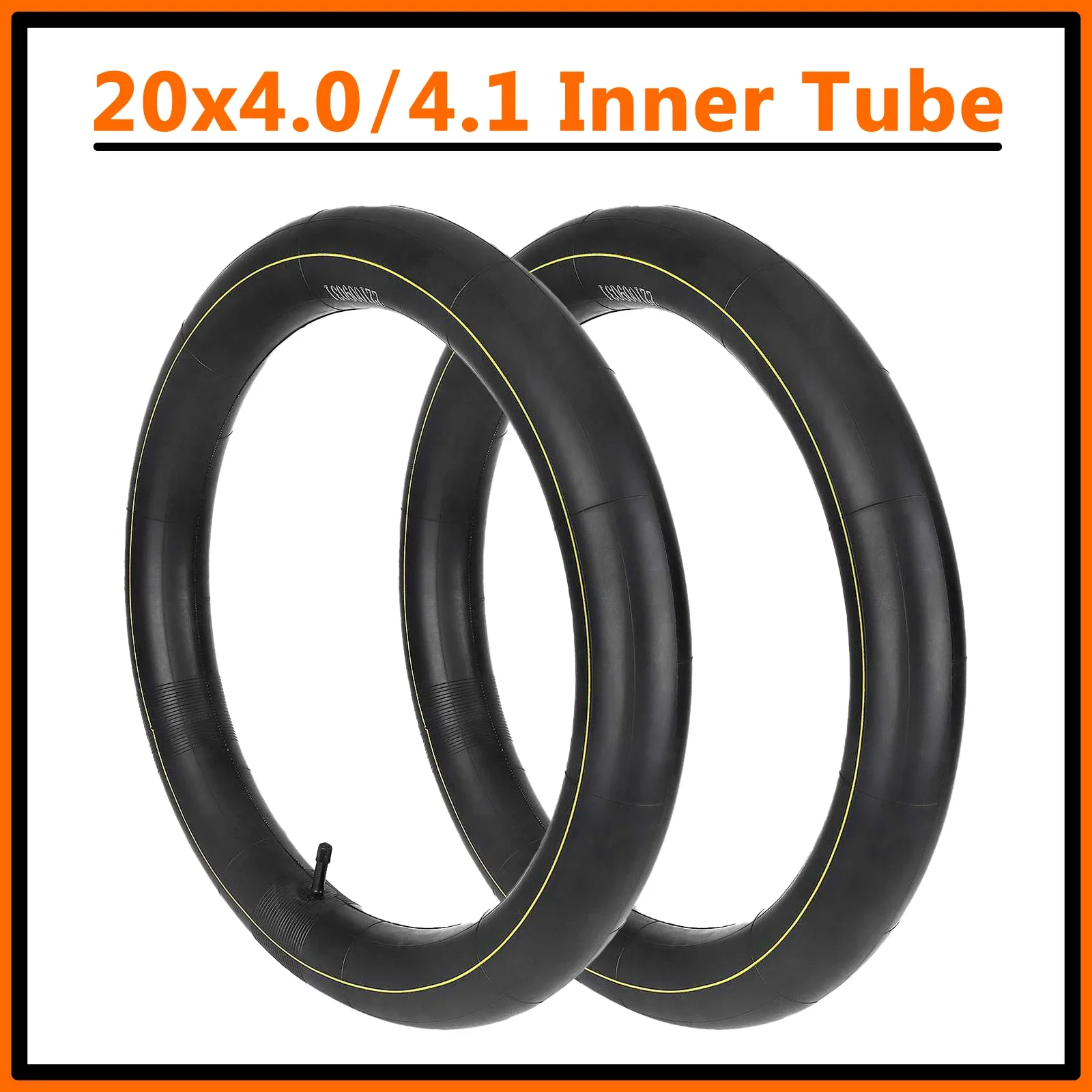 

2 упаковки 20x4,0/4,1 Внутренняя трубка для толстых шин Очень широкие внутренние и внешние шины для зимнего велосипеда 20-дюймовый электромобиль для беговых лыж