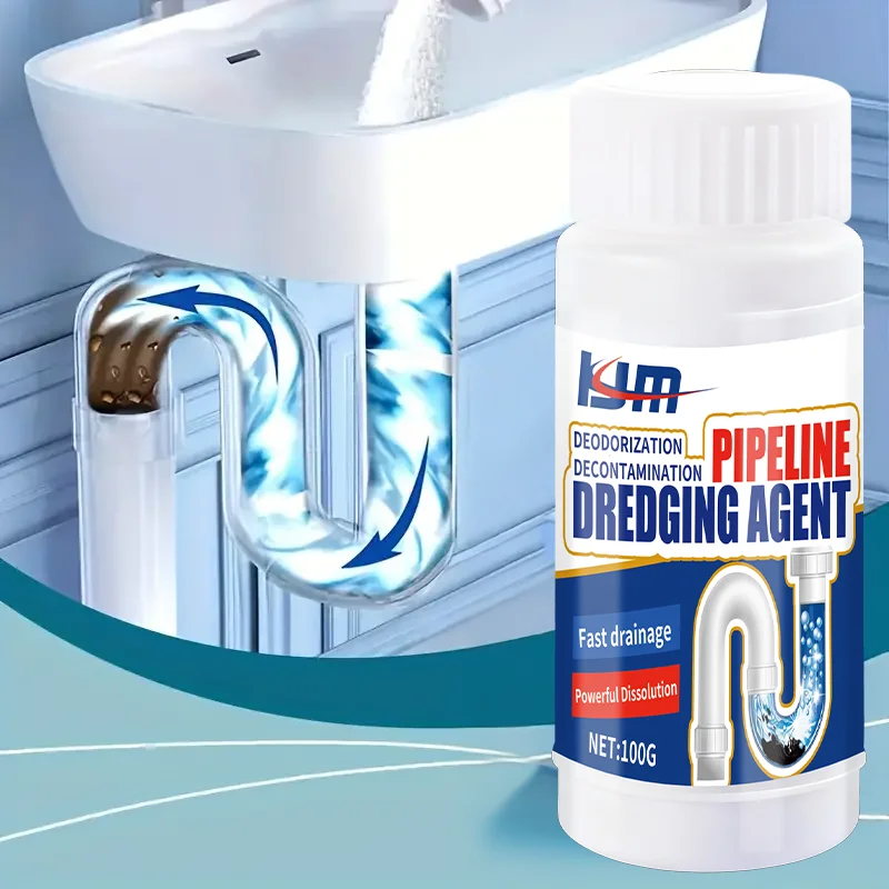 عامل تجريف الأنابيب 100 مل - فتح سريع، القضاء على الرائحة، تذويب الشحوم، آمن للمصارف والأنابيب، بيئيًا