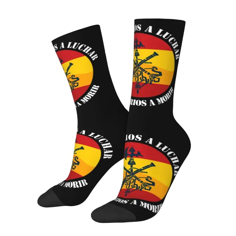 Cool Printing Spanish Legion Socks for Women Men Stretch Summer Autumn Winter Legi N Espa Ola Legionarios A Luchar Crew Socks