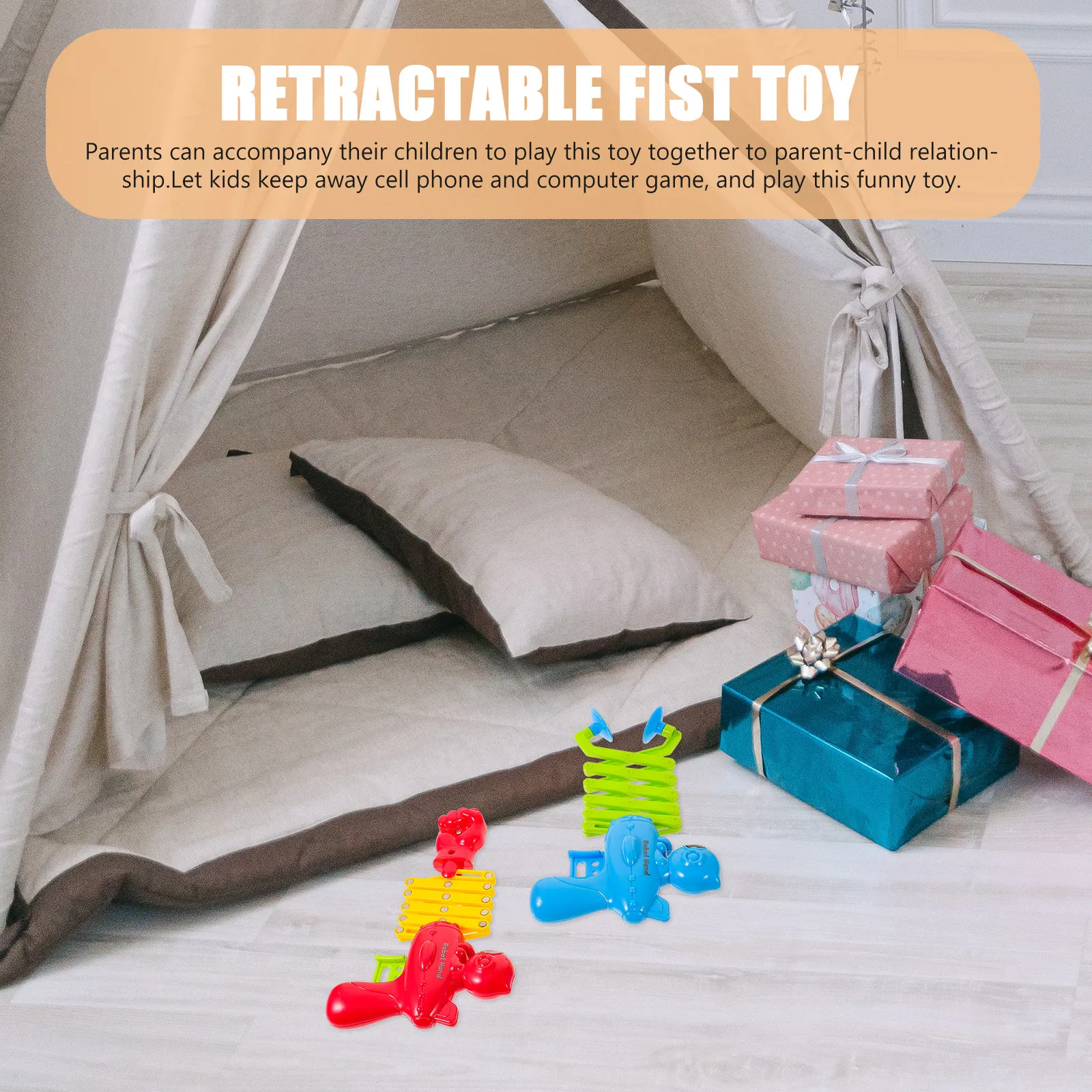 2 Pcs Retractable Fist Toy Kids Robot Toys for Funny Children Trick Creative Design