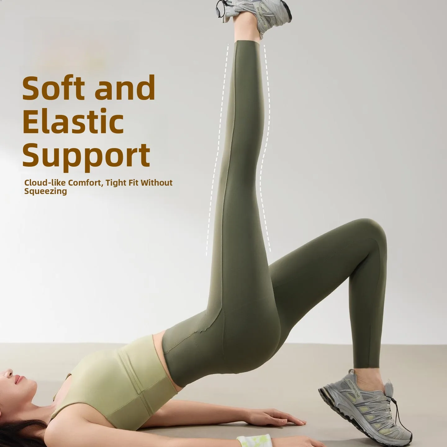 Legginsy damskie z wysokim stanem, wyszczuplające, do jogi, modelujące brzuch, obcisłe, na jesień, jako odzież wierzchnia, warstwa bazowa.