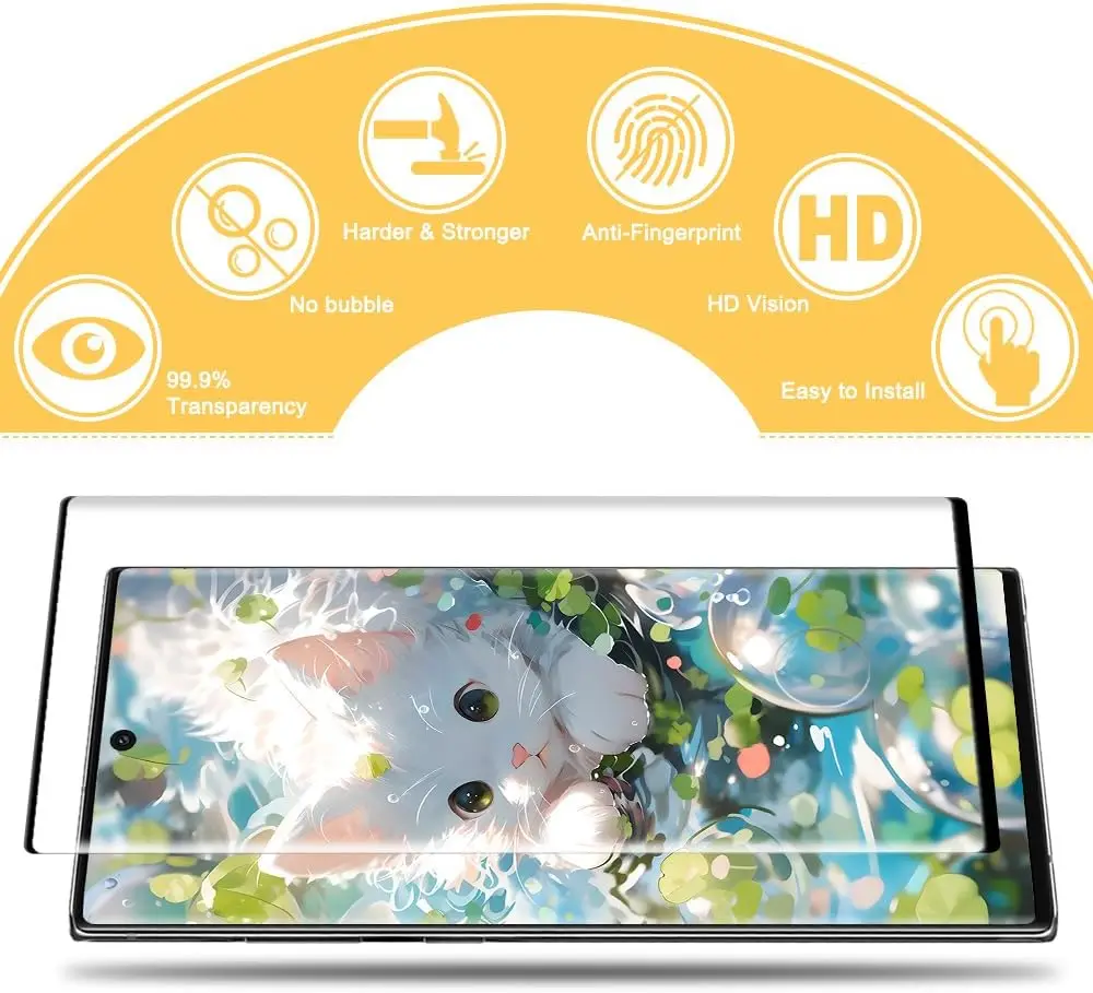 

2/4Pcs 3D Curved Tempered Glass For Samsung Galaxy Note 10/Note 10 + 5G HD Screen Protector Film