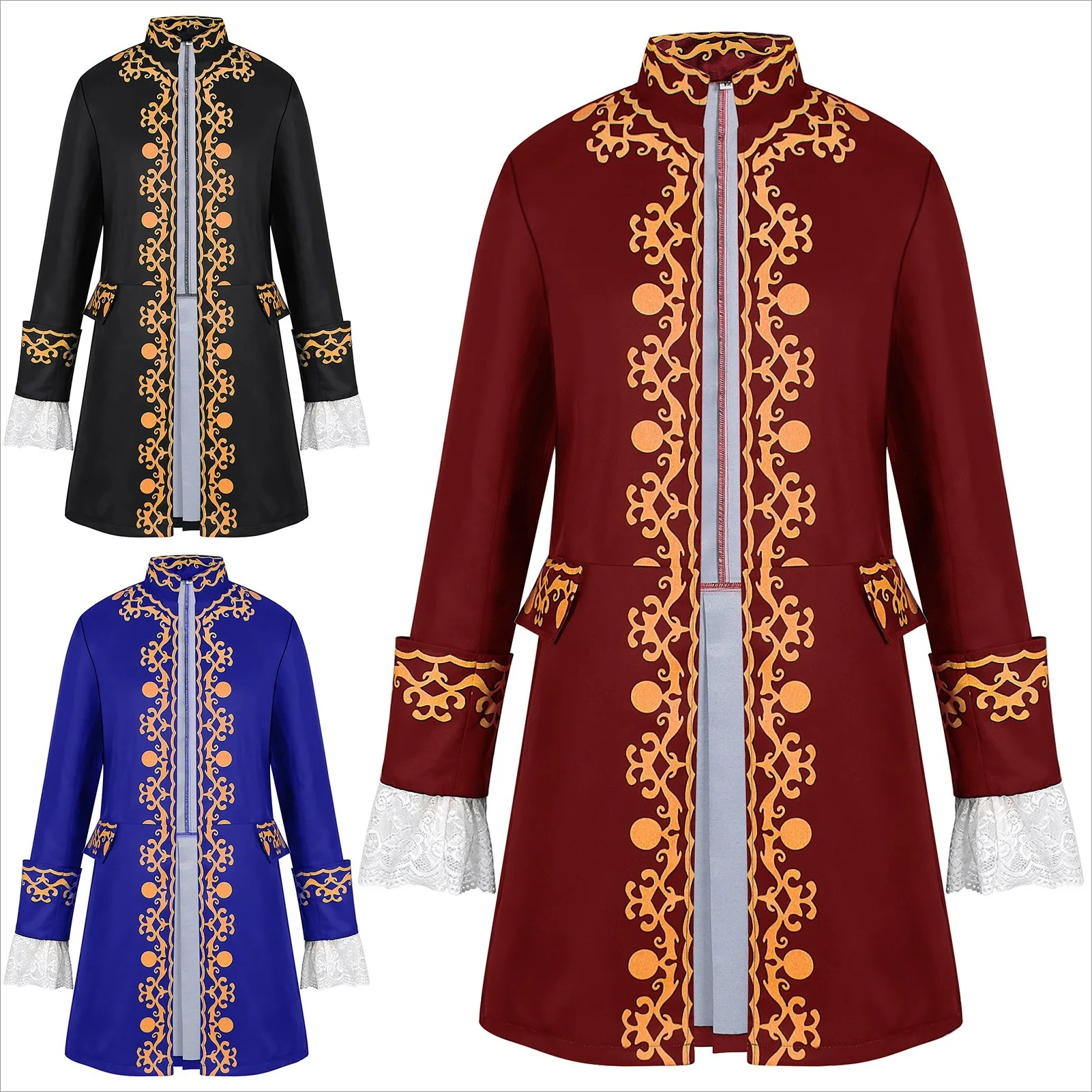 18th Century Colonial Costume Men Medieval Royal Military Co