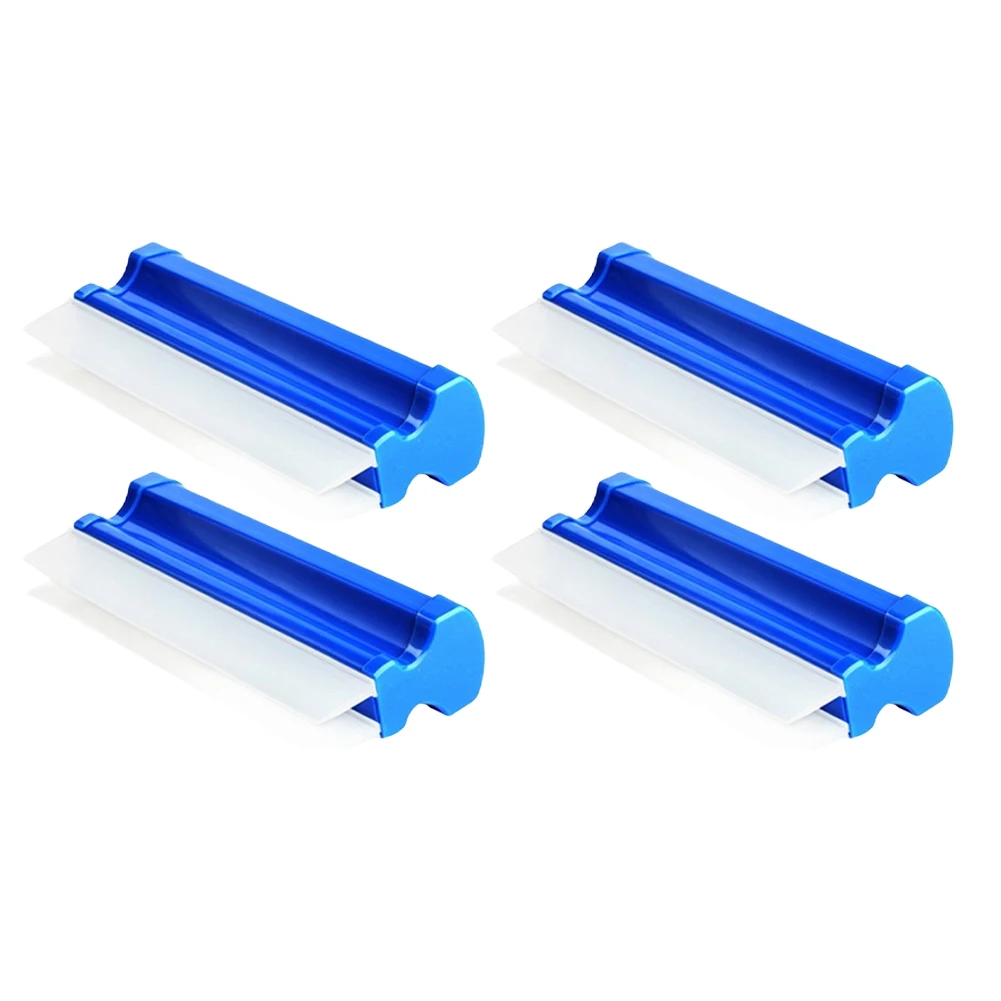 4pcs Blue Silicone Car Wiper Row Scraper 20cm 30cm For Auto Window For Cleaning Tool Safe For Surface Squeegee Kit